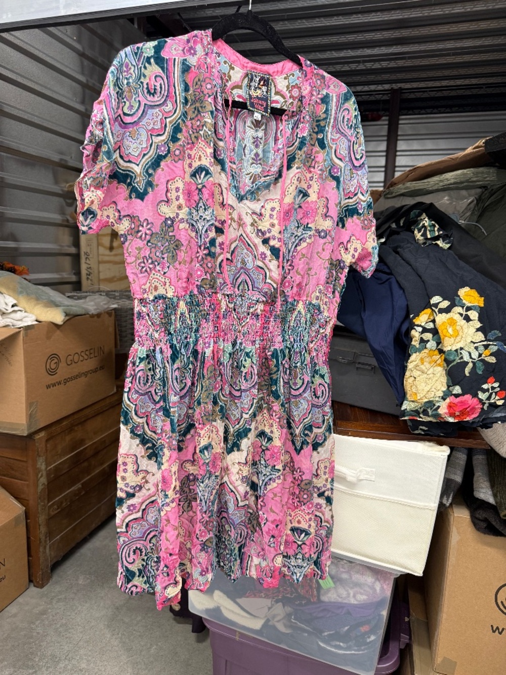 Johnny Was silk dress size Large
